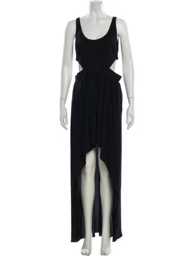 Pre-owned Jay Godfrey Silk Long Dress In Gray