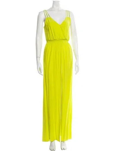 Pre-owned Jay Godfrey Silk Long Dress In Green