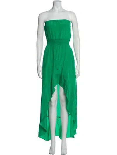Pre-owned Jay Godfrey Silk Long Dress In Green