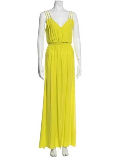 Pre-owned Jay Godfrey Silk Long Dress In Green