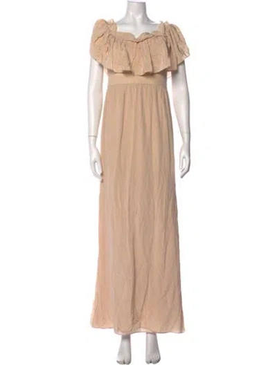 Pre-owned Jay Godfrey Silk Long Dress In Neutral