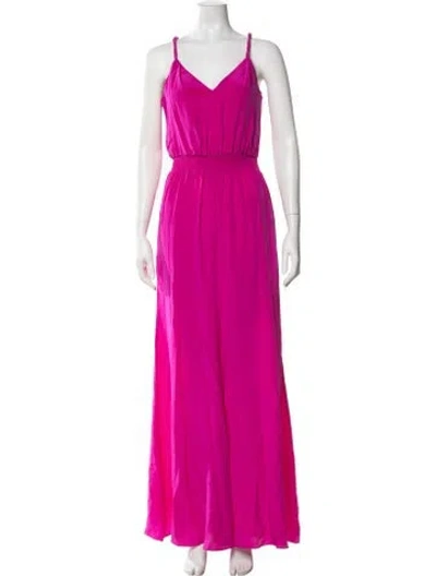 Pre-owned Jay Godfrey Silk Long Dress In Pink