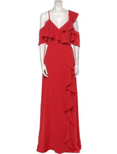 Pre-owned Jay Godfrey Silk Long Dress W/ Tags In Red