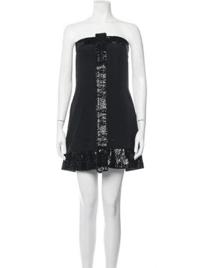 Pre-owned Jay Godfrey Silk Mini Dress In Black