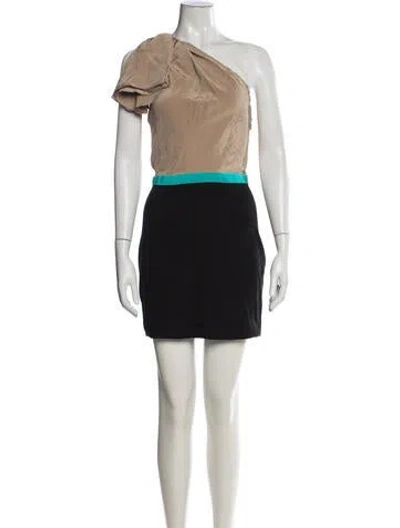 Pre-owned Jay Godfrey Silk Mini Dress In Black/neutrals
