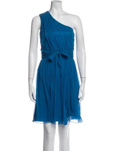 Pre-owned Jay Godfrey Silk Mini Dress In Blue