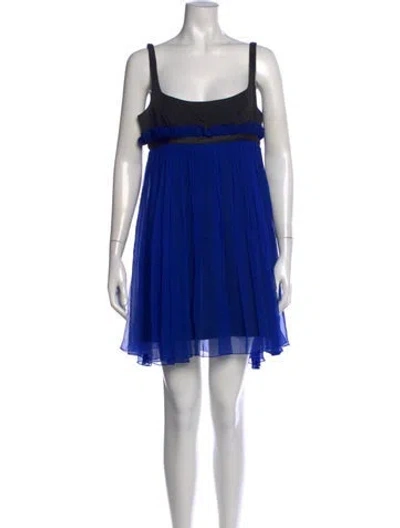 Pre-owned Jay Godfrey Silk Mini Dress In Blue
