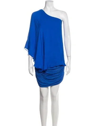Pre-owned Jay Godfrey Silk Mini Dress In Blue