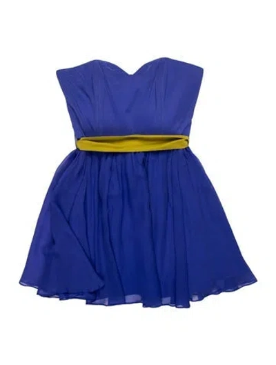 Pre-owned Jay Godfrey Silk Mini Dress In Blue