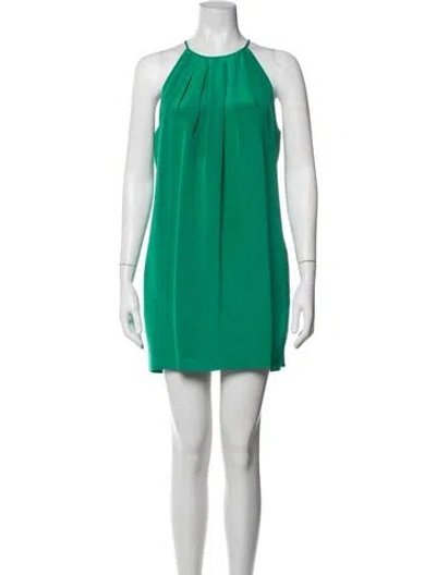 Pre-owned Jay Godfrey Silk Mini Dress In Green