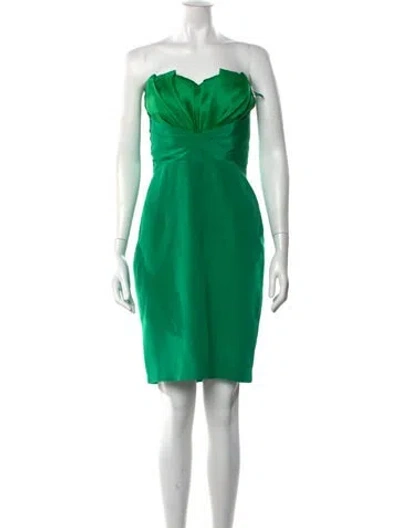 Pre-owned Jay Godfrey Silk Mini Dress In Green