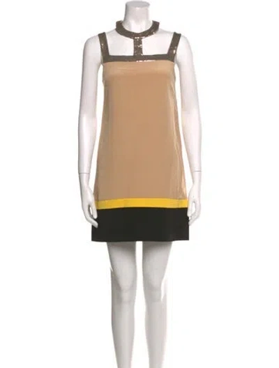 Pre-owned Jay Godfrey Silk Mini Dress In Neutral