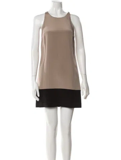 Pre-owned Jay Godfrey Silk Mini Dress In Neutrals