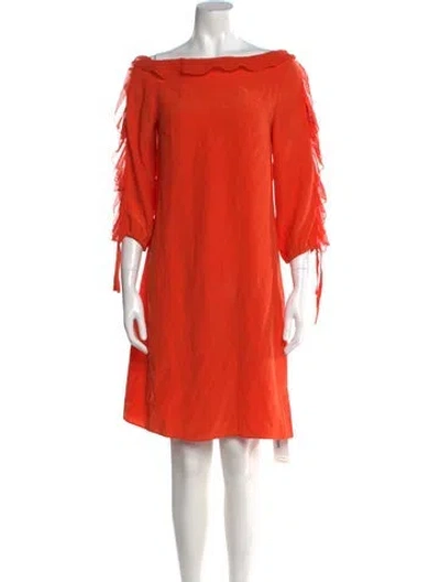 Pre-owned Jay Godfrey Silk Mini Dress In Orange