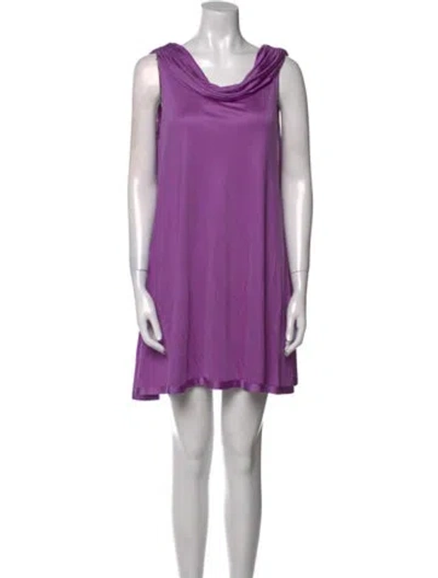 Pre-owned Jay Godfrey Silk Mini Dress In Purple