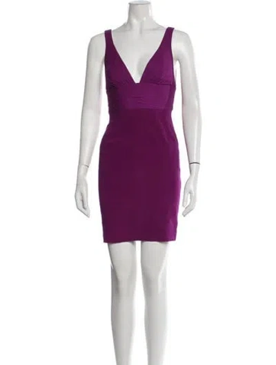 Pre-owned Jay Godfrey Silk Mini Dress In Purple