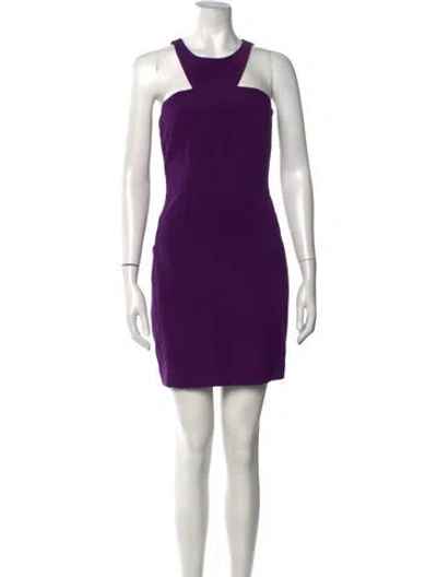 Pre-owned Jay Godfrey Silk Mini Dress In Purple
