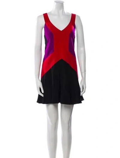 Pre-owned Jay Godfrey Silk Mini Dress In Red