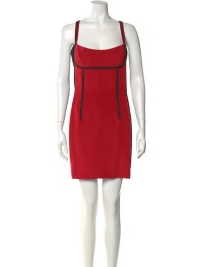 Pre-owned Jay Godfrey Silk Mini Dress In Red