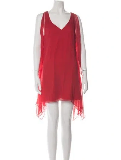 Pre-owned Jay Godfrey Silk Mini Dress In Red