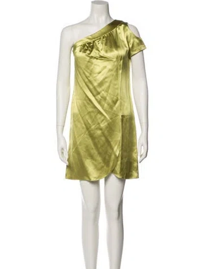 Pre-owned Jay Godfrey Silk Mini Dress In Yellow
