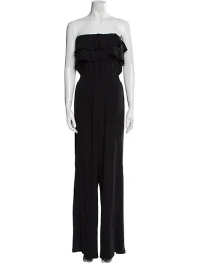 Pre-owned Jay Godfrey Silk Strapless Jumpsuit In Black