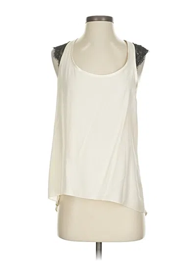Pre-owned Jay Godfrey Sleeveless Silk Top Ivory One Shoulder Neckline Tops In White