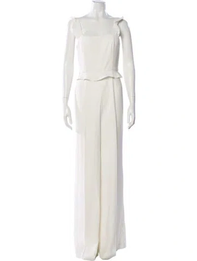 Pre-owned Jay Godfrey Square Neckline Jumpsuit In White