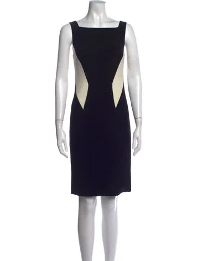 Pre-owned Jay Godfrey Square Neckline Knee-length Dress In Black