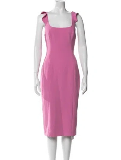 Pre-owned Jay Godfrey Square Neckline Knee-length Dress In Pink