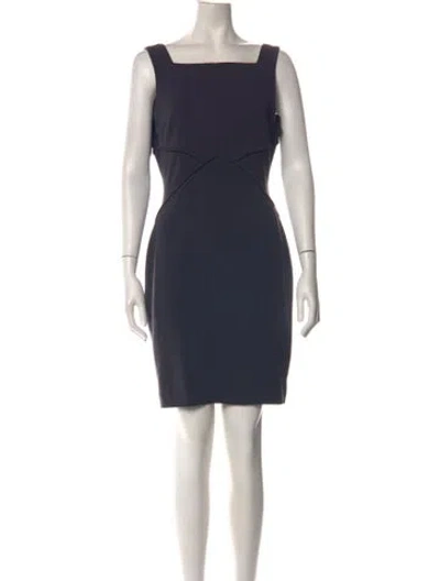 Pre-owned Jay Godfrey Square Neckline Knee-length Dress W/ Tags In Blue