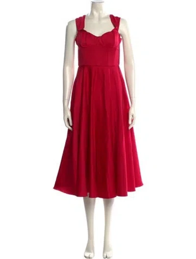 Pre-owned Jay Godfrey Square Neckline Midi Length Dress In Pink