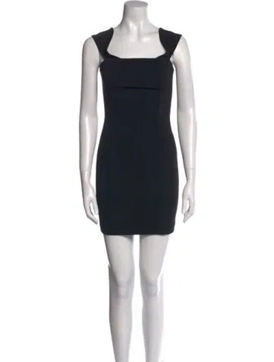 Pre-owned Jay Godfrey Square Neckline Mini Dress In Black
