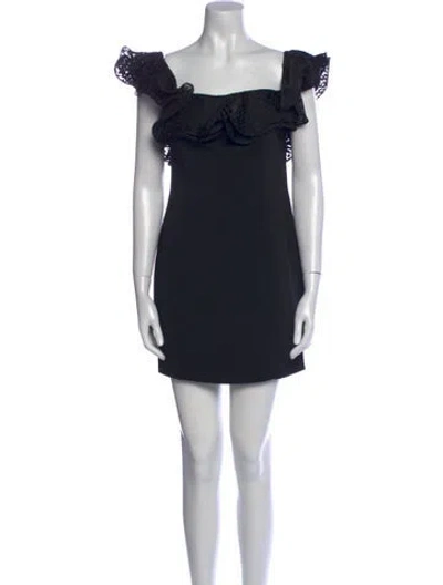 Pre-owned Jay Godfrey Square Neckline Mini Dress In Blue