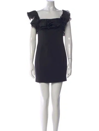 Pre-owned Jay Godfrey Square Neckline Mini Dress In Blue