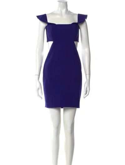 Pre-owned Jay Godfrey Square Neckline Mini Dress W/ Tags In Purple