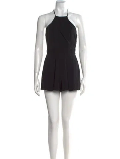 Pre-owned Jay Godfrey Square Neckline Romper In Black