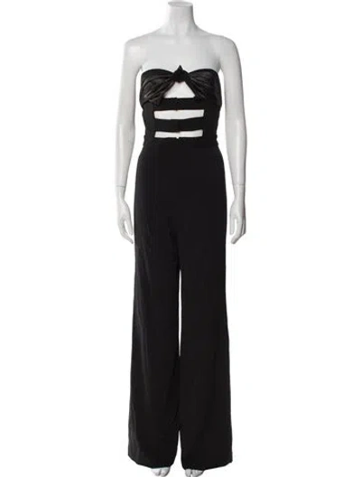 Pre-owned Jay Godfrey Strapless Jumpsuit In Black