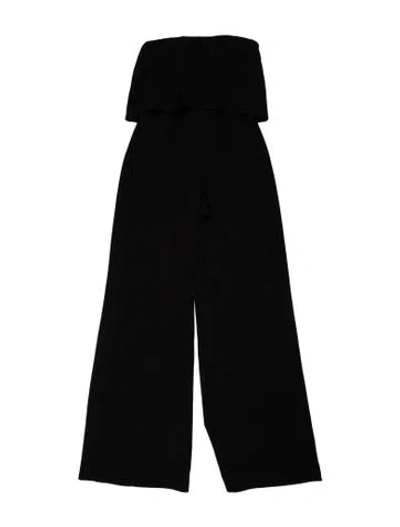 Pre-owned Jay Godfrey Strapless Jumpsuit In Black