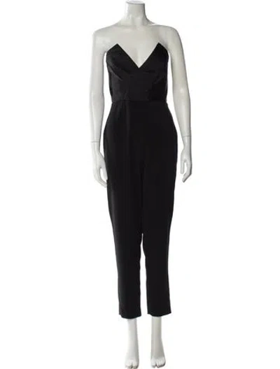 Pre-owned Jay Godfrey Strapless Jumpsuit In Black