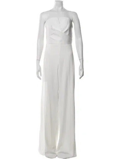 Pre-owned Jay Godfrey Strapless Jumpsuit In White