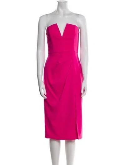 Pre-owned Jay Godfrey Strapless Knee-length Dress In Pink