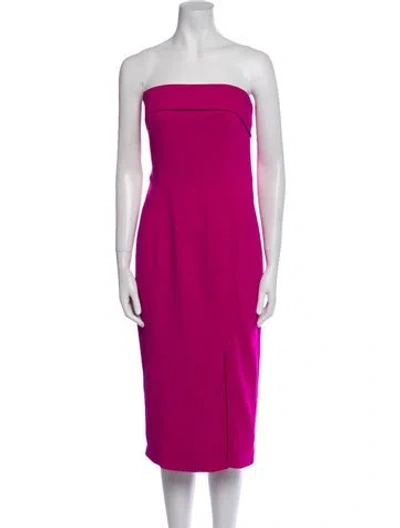 Pre-owned Jay Godfrey Strapless Knee-length Dress In Purple