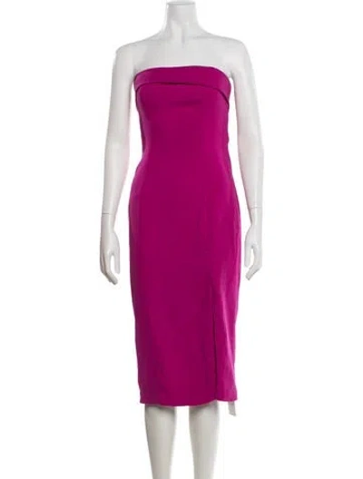 Pre-owned Jay Godfrey Strapless Knee-length Dress In Purple