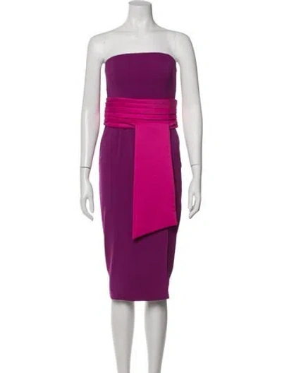 Pre-owned Jay Godfrey Strapless Knee-length Dress W/ Tags In Purple