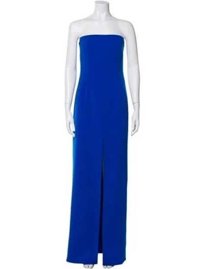 Pre-owned Jay Godfrey Strapless Long Dress In Blue