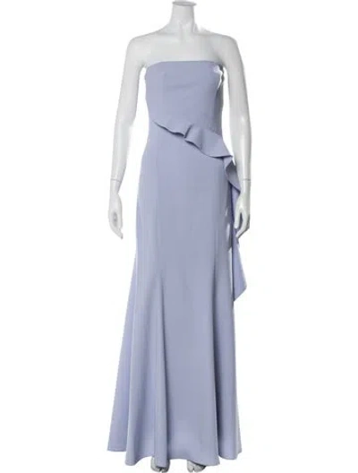 Pre-owned Jay Godfrey Strapless Long Dress In Blue