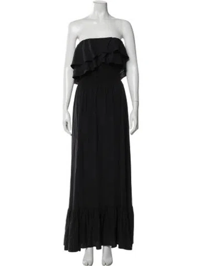 Pre-owned Jay Godfrey Strapless Long Dress In Gray