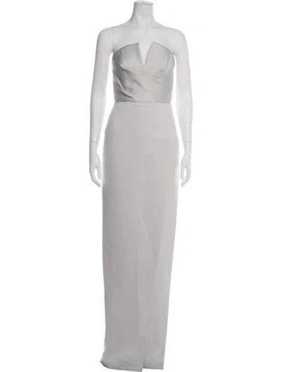 Pre-owned Jay Godfrey Strapless Long Dress In Gray