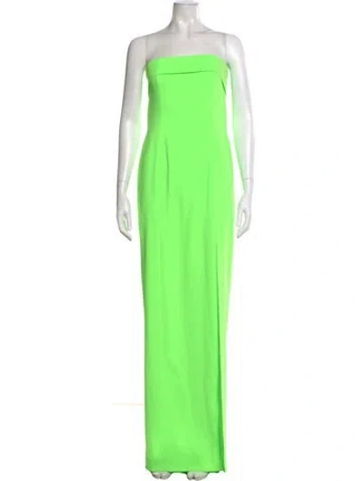 Pre-owned Jay Godfrey Strapless Long Dress In Green
